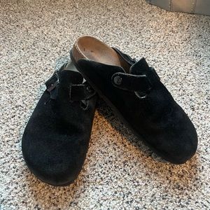 Birkenstock Black Suede Mules